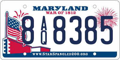 MD license plate 8AQ8385