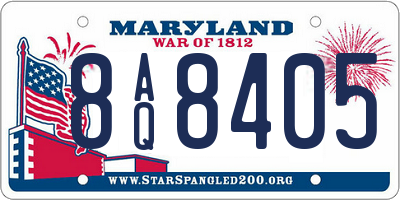 MD license plate 8AQ8405