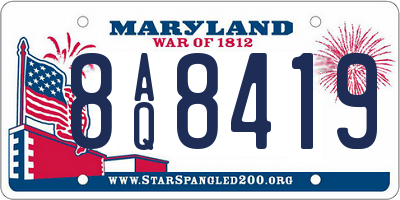 MD license plate 8AQ8419