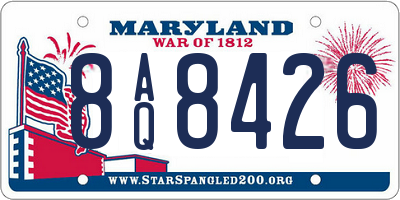 MD license plate 8AQ8426