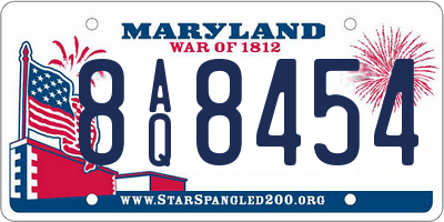 MD license plate 8AQ8454