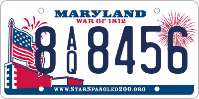 MD license plate 8AQ8456