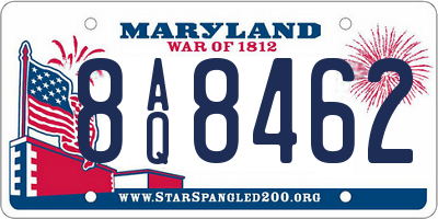MD license plate 8AQ8462