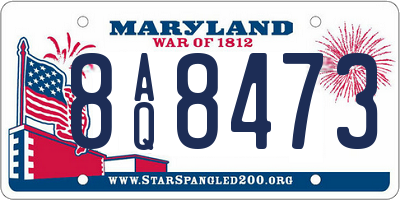 MD license plate 8AQ8473