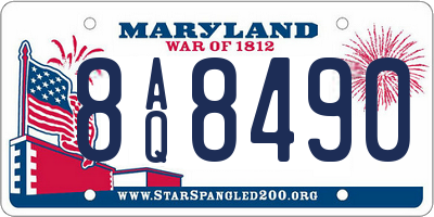 MD license plate 8AQ8490