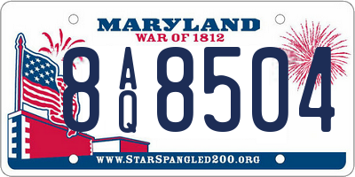 MD license plate 8AQ8504