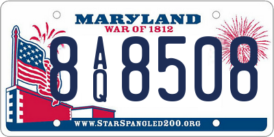MD license plate 8AQ8508