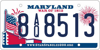 MD license plate 8AQ8513
