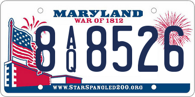 MD license plate 8AQ8526