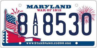 MD license plate 8AQ8530