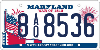 MD license plate 8AQ8536