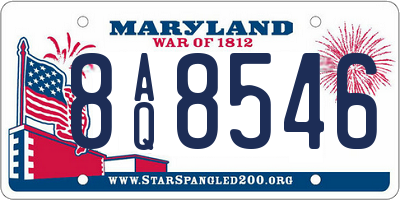 MD license plate 8AQ8546