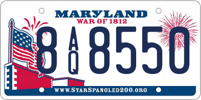 MD license plate 8AQ8550