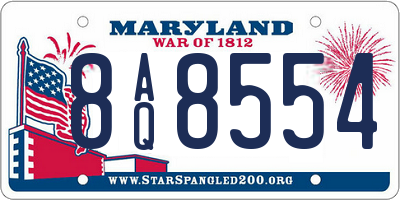 MD license plate 8AQ8554