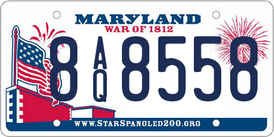 MD license plate 8AQ8558