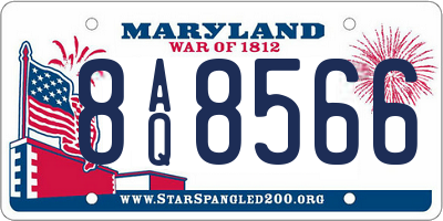 MD license plate 8AQ8566