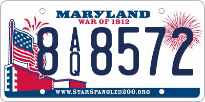 MD license plate 8AQ8572