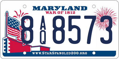 MD license plate 8AQ8573