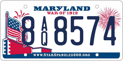 MD license plate 8AQ8574
