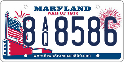 MD license plate 8AQ8586