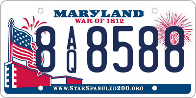 MD license plate 8AQ8588