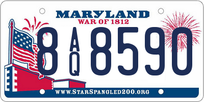 MD license plate 8AQ8590