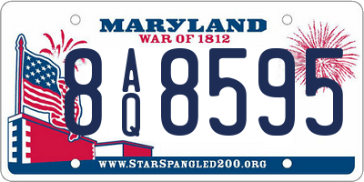 MD license plate 8AQ8595