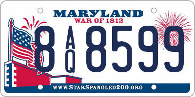 MD license plate 8AQ8599