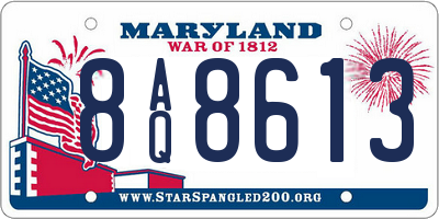 MD license plate 8AQ8613