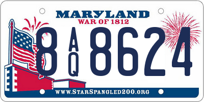 MD license plate 8AQ8624