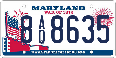 MD license plate 8AQ8635
