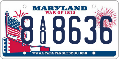 MD license plate 8AQ8636