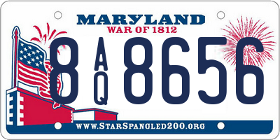 MD license plate 8AQ8656