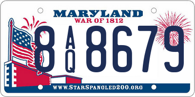 MD license plate 8AQ8679