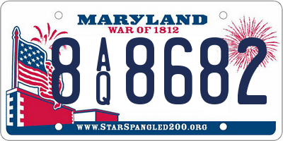 MD license plate 8AQ8682
