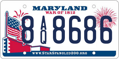 MD license plate 8AQ8686