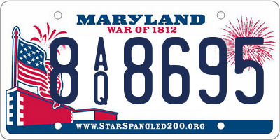 MD license plate 8AQ8695