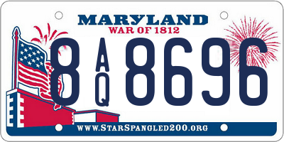 MD license plate 8AQ8696