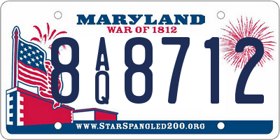 MD license plate 8AQ8712