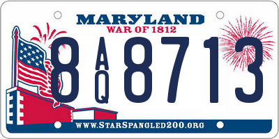MD license plate 8AQ8713