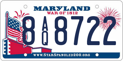 MD license plate 8AQ8722