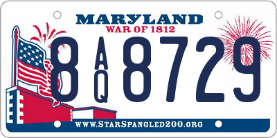 MD license plate 8AQ8729