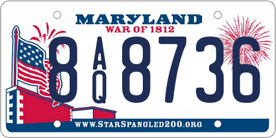 MD license plate 8AQ8736