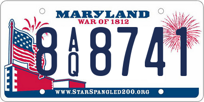 MD license plate 8AQ8741