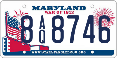 MD license plate 8AQ8746
