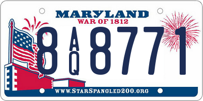 MD license plate 8AQ8771