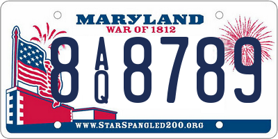 MD license plate 8AQ8789