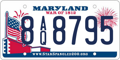 MD license plate 8AQ8795