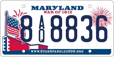 MD license plate 8AQ8836