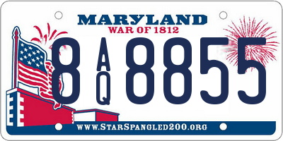 MD license plate 8AQ8855